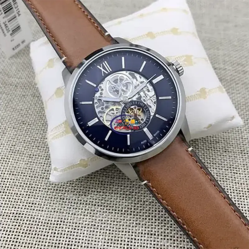 Fossil Townsman Automatic Skeleton Blue Dial Men's Watch- ME3154